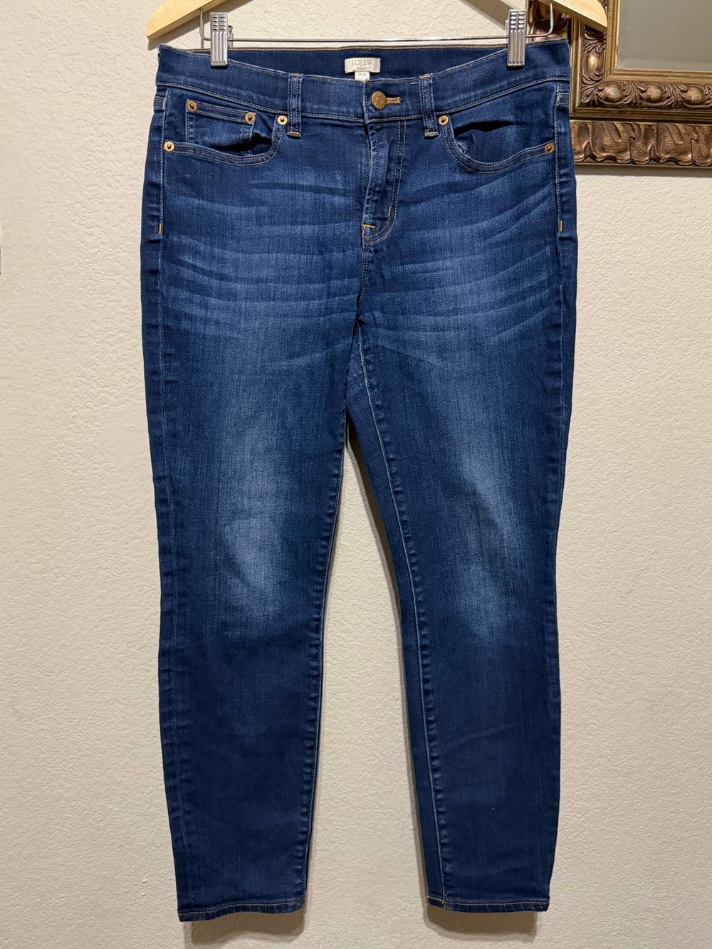 J. Crew Indigo Stretch Skinny Jeans - Dark Blue Wash